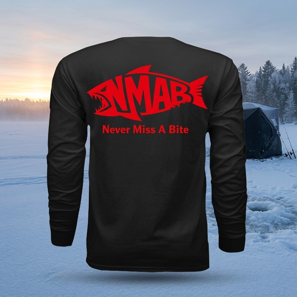 NMAB Long Sleeve Shirt, back, red logo