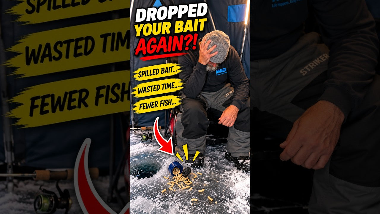 Load video: Ever stop jigging because you spilled your bait again?